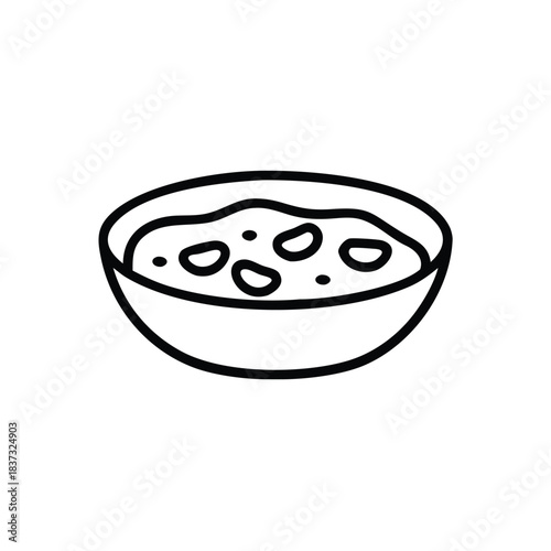 menudo soup line icon illustration