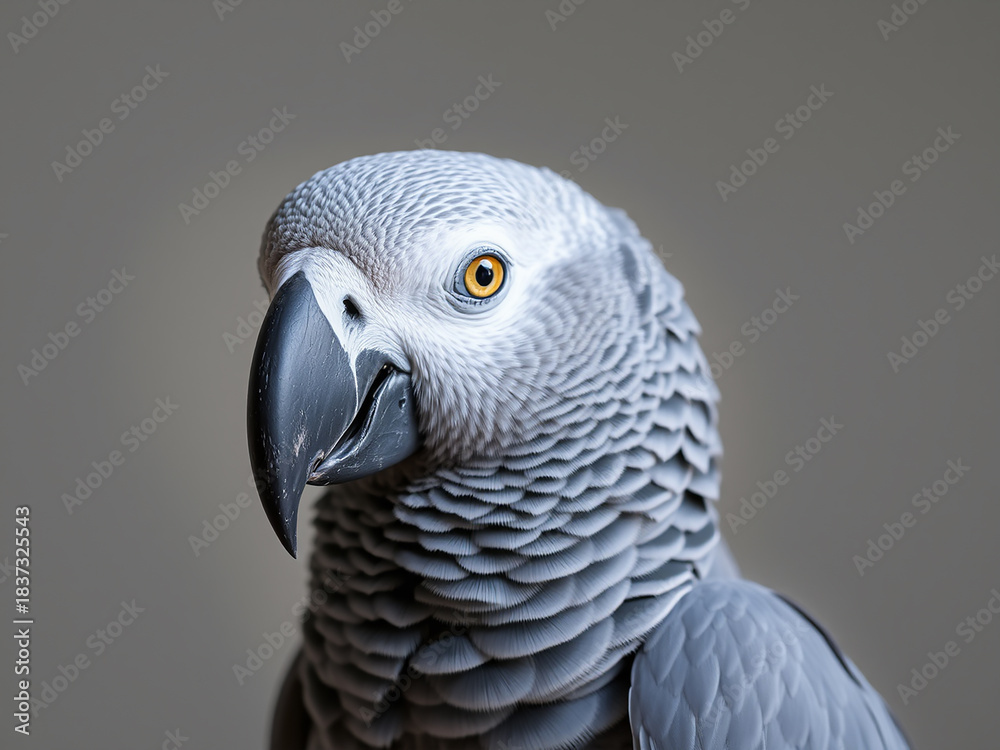 Obraz premium Portrait of the African grey