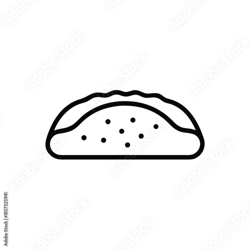 quesadilla line icon illustration