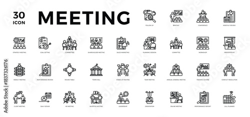 Business Team Meeting Discussion Icon