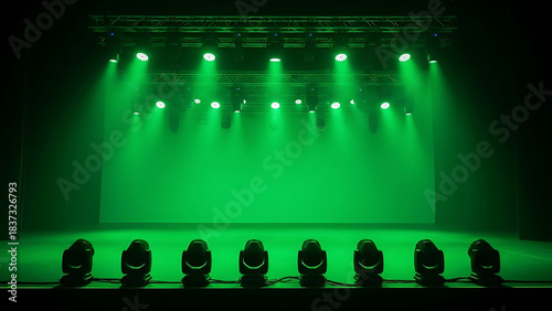 Professional photo studio setup with camera and lighting equipment for creative projects