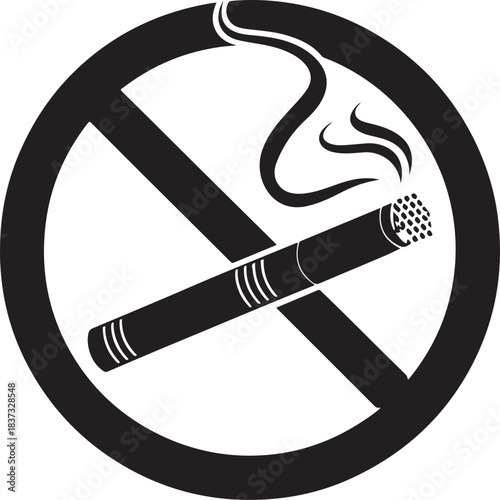 No Smoking Sign Vector Icon Prohibition Symbol