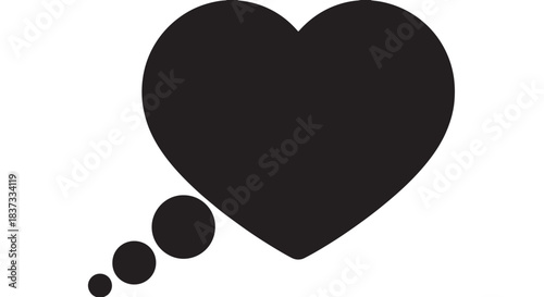 Thoughtful heart icon representing love, reflection, and inner emotion.