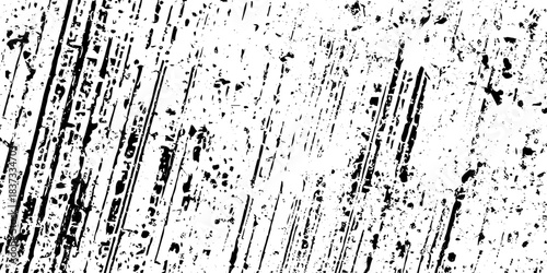 Abstract texture grunge made of diagonal streaks and distressed lines, black ink on a white background. grunge scratch patterns, chaotic linear noise. dirty monochrome pattern of the old worn surface.