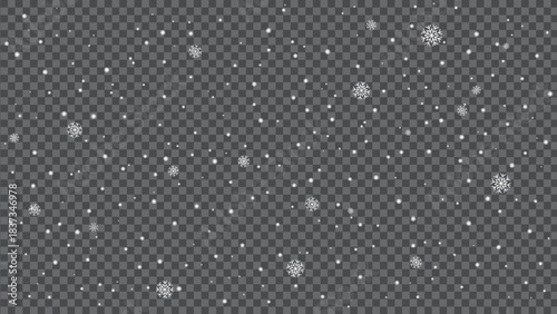 snowflake falling background transparent winter overlay