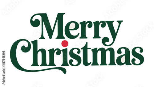 Merry Christmas Greeting Card: A festive greeting of Merry Christmas, a warm message with a joyful font, conveying holiday wishes for happiness and peace. 