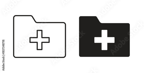 Add folder icons designs can be used for mobile, ui, websites