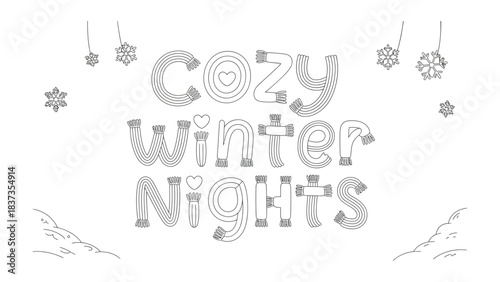 Cozy Winter Nights: Embrace the enchanting warmth of a chilly evening with this charming, artistic display, evoking feelings of comfort and tranquility. 