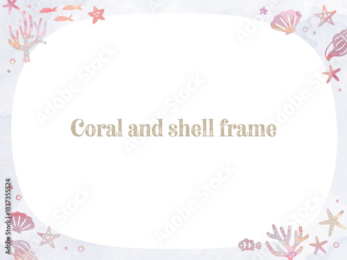 可愛い貝殻のフレーム