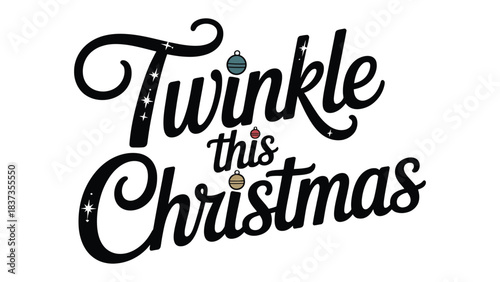 Twinkle this Christmas: Capturing the festive spirit of the holiday season, this image sparkles with joy and warmth, perfect for seasonal greetings and promotions.