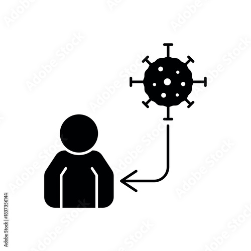 Icon a infection, isolated against a clean background.