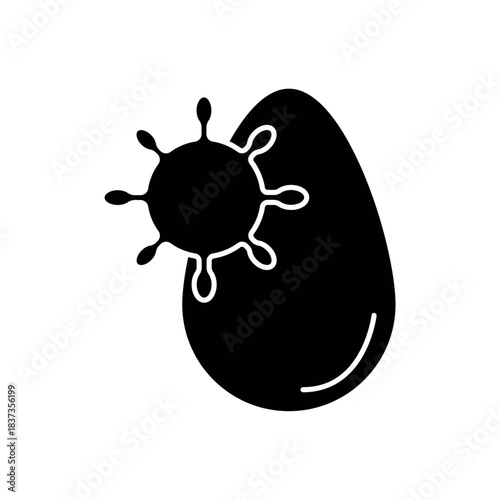 Icon a contamination, isolated against a clean background.