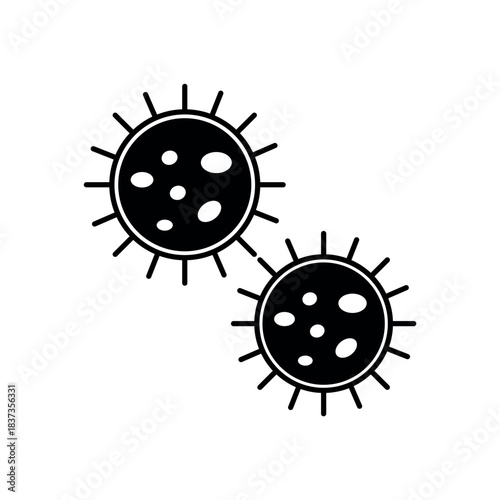 Icon a microbe, isolated against a clean background.