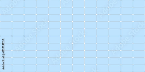 Blue tiles bathroom. Classic ceramic seamless pattern. Square swimming pool mosaic. Wall or floor texture with soft shadow. Simple kitchen or toilet backdrop. Vector illustration.