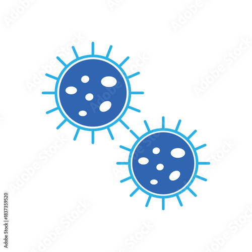 Icon a microbe, isolated against a clean background.