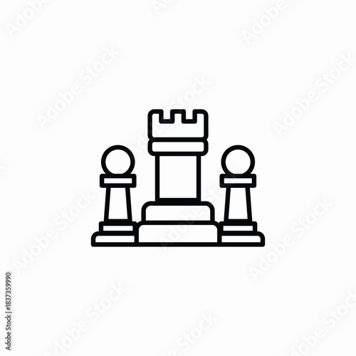 chess figures icon sign vector