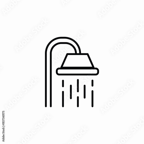 douche bathroom icon sign vector