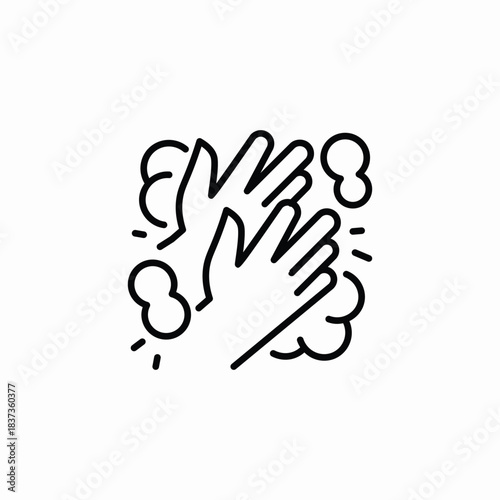 foam hand wash icon sign vector