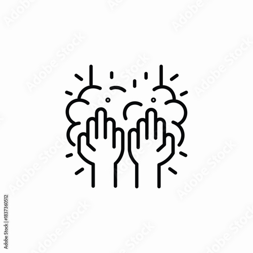 hand drying icon sign vector