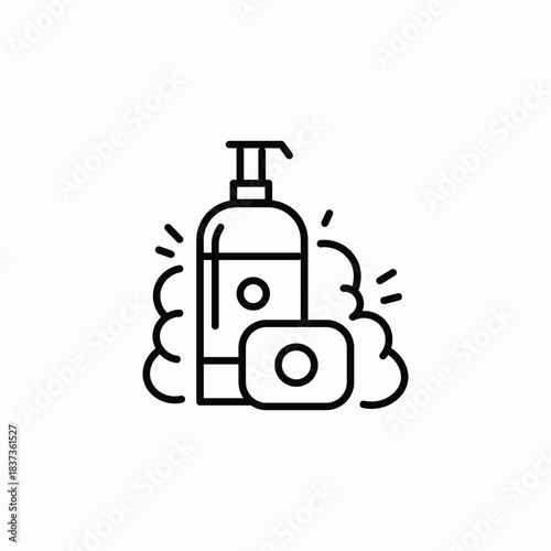 soap liquid foam icon sign vector
