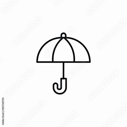 umbrella rain icon sign vector
