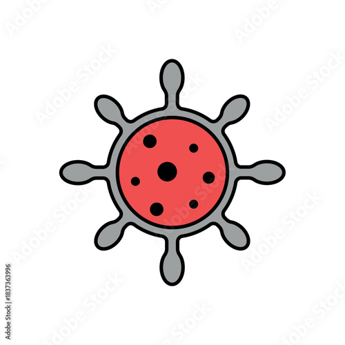 Icon a pathogen, isolated against a clean background.
