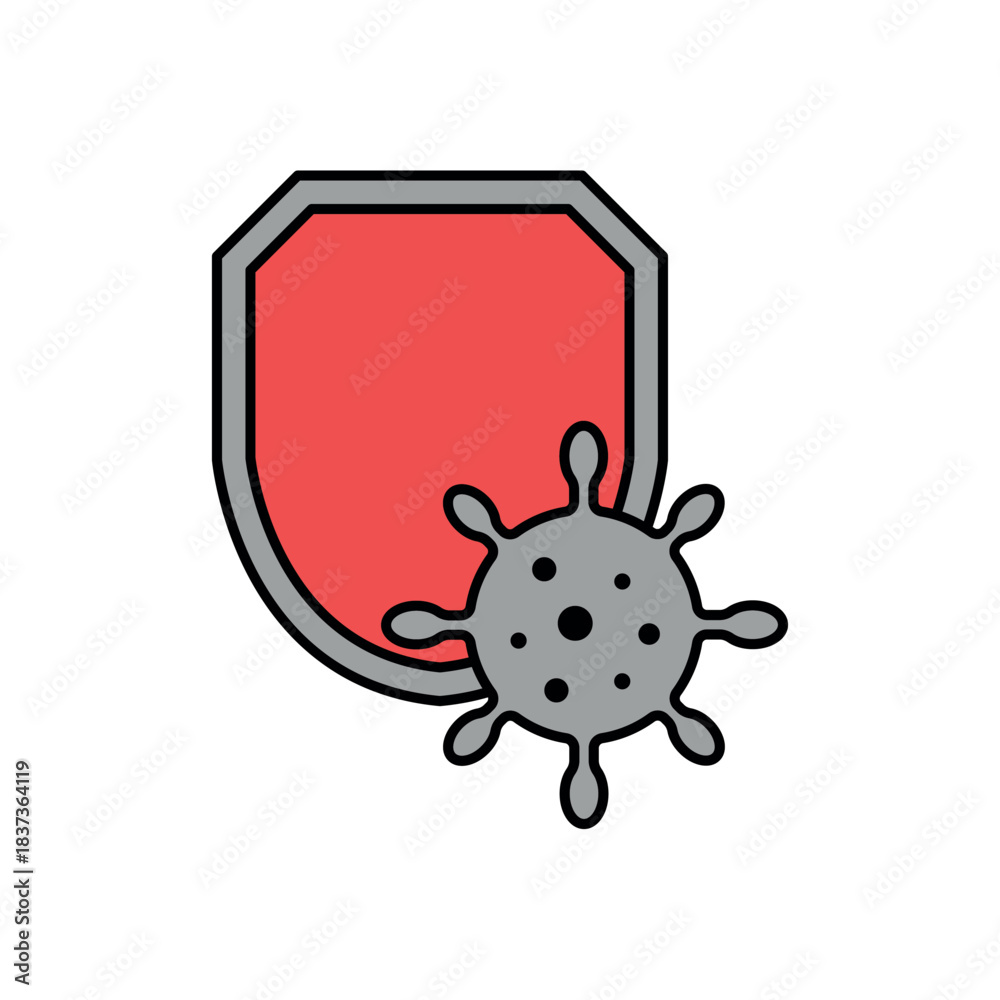 Fototapeta premium Icon a antiviral, isolated against a clean background.