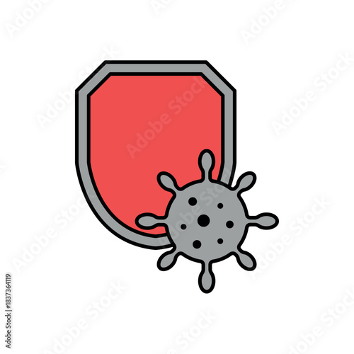 Icon a antiviral, isolated against a clean background.
