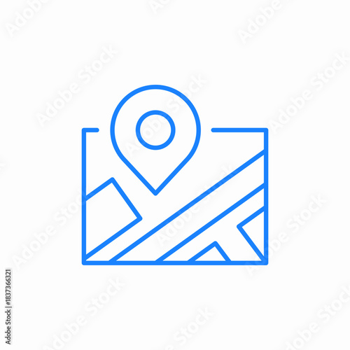 plan map locator icon sign vector