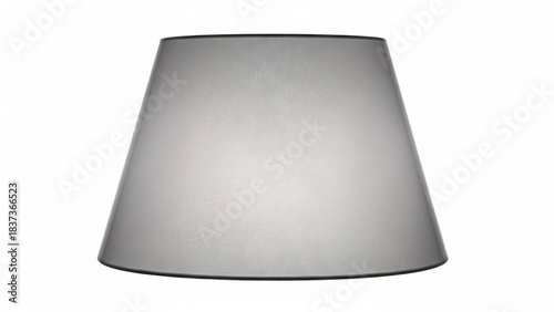 Modern gray conical fabric lamp shade isolated on white background
