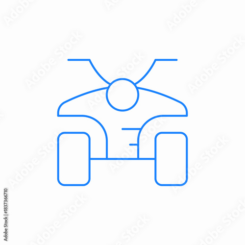 quad bike front icon sign vector