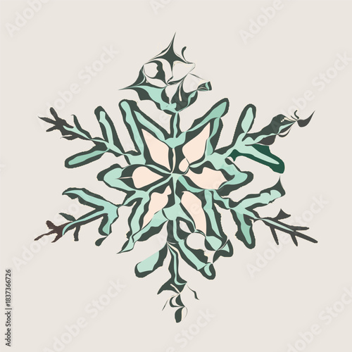 Wallpaper Mural Blue abstract Christmas snowflake ornament vector illustration...... Torontodigital.ca