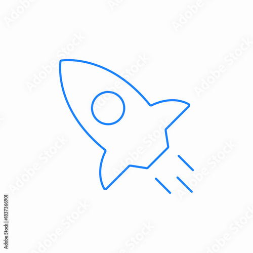 rocket space icon sign vector