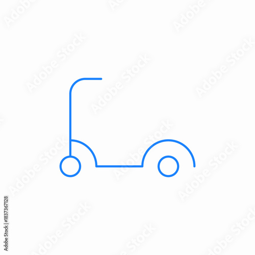 scooter bike side view icon sign vector