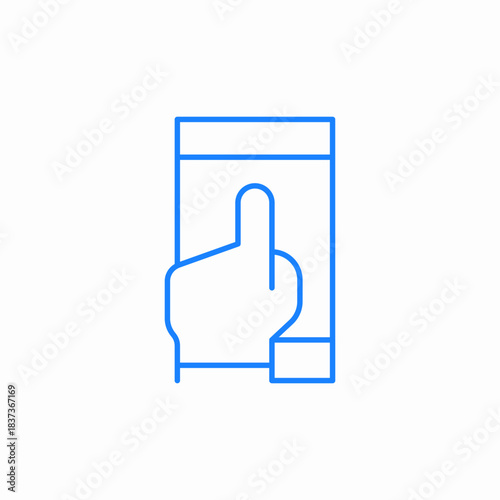 scroll telephone screen icon sign vector
