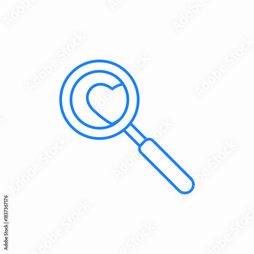 search for love icon sign vector