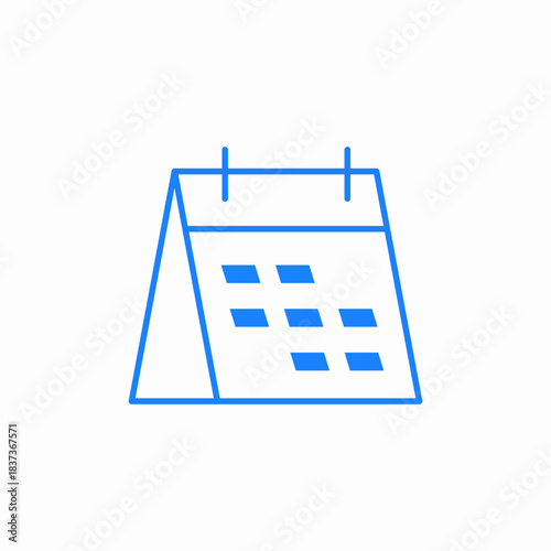 table calendar icon sign vector