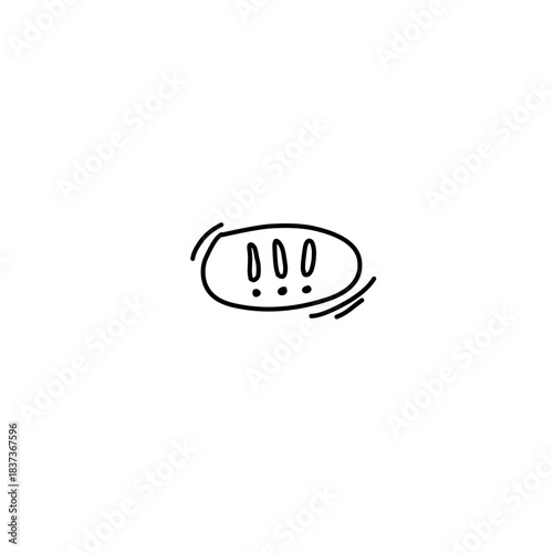 Hand drawn warning sign