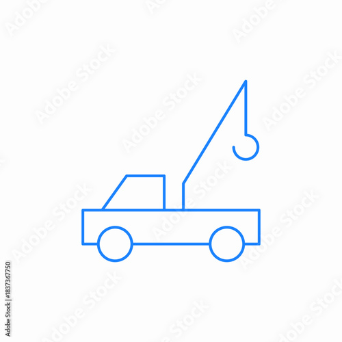 truck tow car icon sign vector