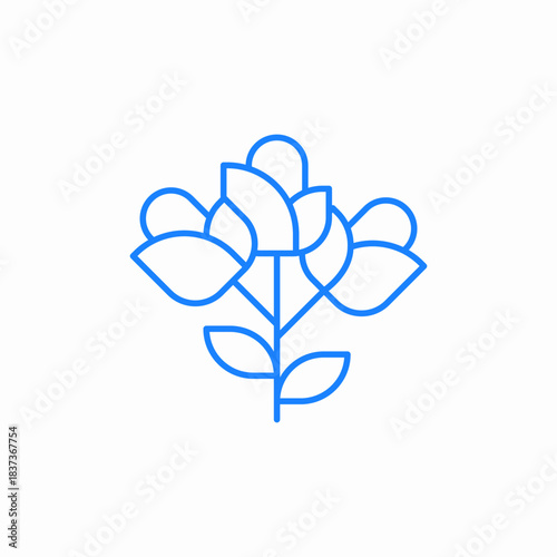 triple blossom icon sign vector