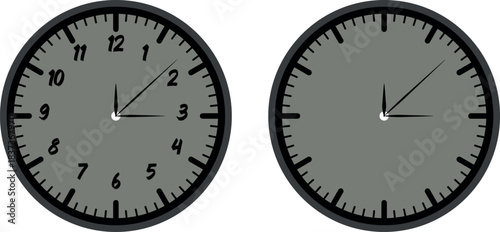 Clock isolated on a white background