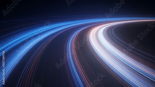 High-Speed Digital Light Trails Abstract Background
