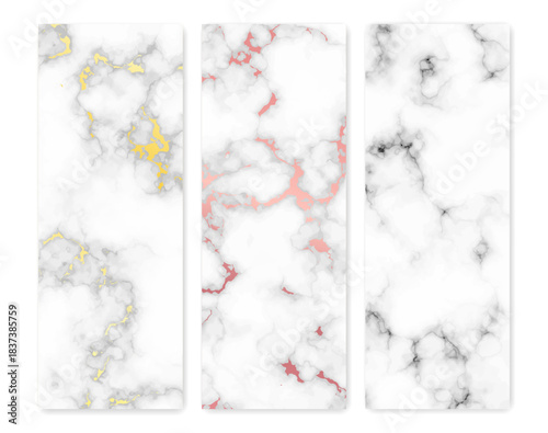 Set of marble texture backgrounds