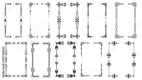 Set Black Simple Line Collection Different Doodle Brackets, Parentheses, Braces Elements Vector Design Style Sketch Isolated Illustration For Banner