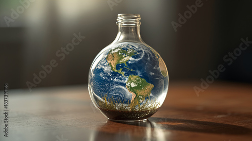Earth preservation concept
Artistic message for environmental protection and ustainability