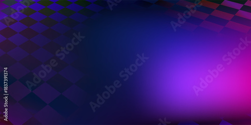 Purple blue light leak effect background. Film bokeh flare overlay. Vintage neon photo filter texture template. Exposed photography wallpaper. Abstract blur ultraviolet gradient backdrop. Vector