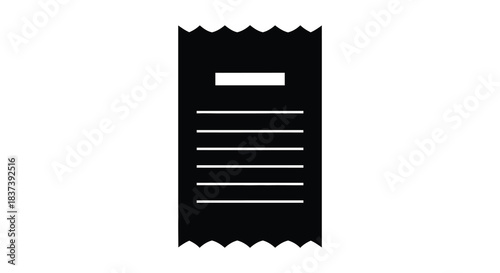 A minimalistic black and white ticket design with horizontal lines silhouette