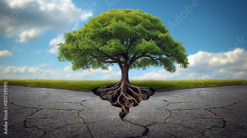 Nature reclaiming the city
Environmental illustration of resilience and recovery