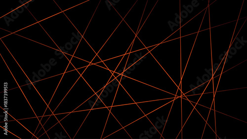 Random geometric golden line pattern on a black background. Random line low poly pattern. abstract seamless line vector. Random chaotic lines abstract geometric patterns of modern design.