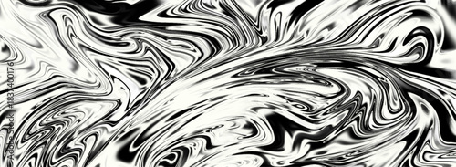 Abstract black and white fluid art swirls effect liquid marble vector illustration. Smooth elegant black satin texture. Luxurious marble background design. Abstract Monochrome Fluid Marble Pattern.